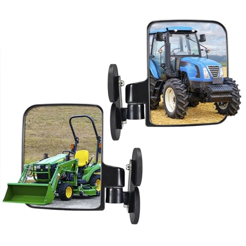 Tractor Side Rearview Mirrors Strong Magnetic Base 2.6"