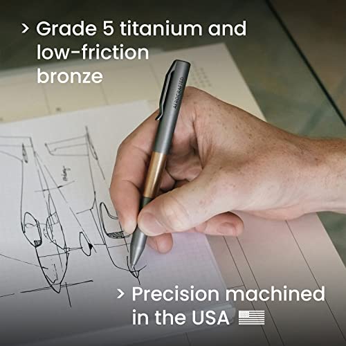 Aerocrafted CONTRAIL Pocket Pen - Everyday Carry, Compact Gel Rollerball Pen, Fine Point, Made In The Usa thumb #3