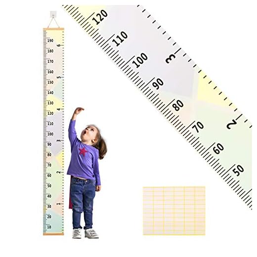 medidor niños pared ZoomSky para medidor niño de estatura de medidor pared infantil de gráfica de altura colgante en la habitación, sala de pared (A)