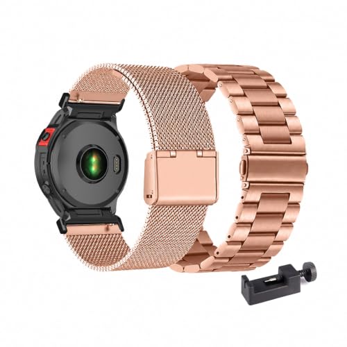 2�Z�b�g �X�e�����X�| ���^���o���h �Ή� Garmin Epix Gen 2 51mm/Epix Pro 51mm �����x���g | �����\�Șr���v�o���h, �������ߋ���, �r�W�l�X���X�g���b�v, �R���p�`�u�� Garmin Epix Gen 2 51
