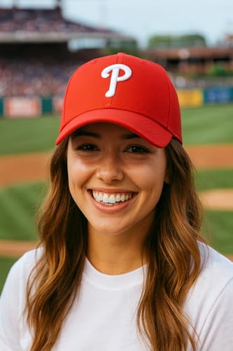 Gorra roja clásica con logo de equipo ajustable miniatura 4