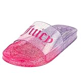 Juicy Couture Womens Pool Shower Slide Sandals Size 10 Bex Pink Multi Transparent