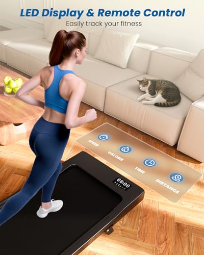 DeerRun Under Desk Walking Pad with 6% Manual Incline — view 5