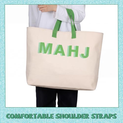 Bolsa para fichas y rack de Mahjong americano verde miniatura 4
