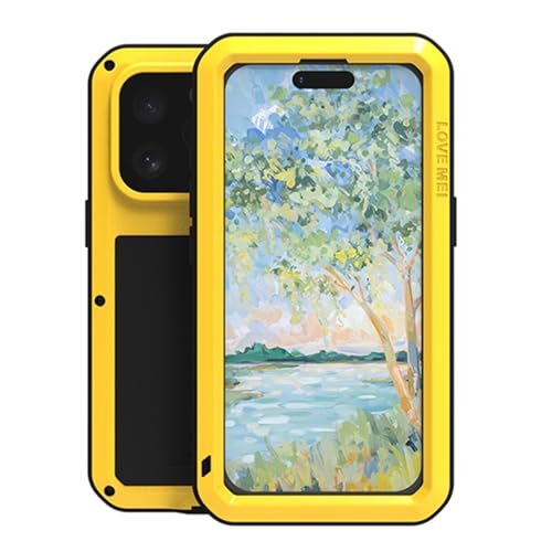 Coque iPhone 16 Pro jaune antichoc pour protéger l'écran des chutes