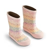 Wheat Children's Shoes - Unisex - Wellington Boots with Print Muddy - 100% Waterproof, Rainbow Flowers, 6 UK Child