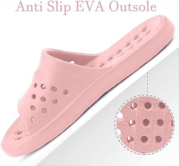 Gaatpot Shower Shoes for Womens Mens Massage Pool Slides with Arch Support Quick Drying Beach Slippers Summer Non Slip Bathroom Indoor Outdoor House Sandals with Drain Holes - Image 2