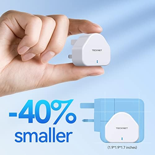 USB C Plug Fast Charger, TECKNET 33W PD (3.0) Mini Portable Charger Power Adapter, Type C Wall Charger Plug for for iPhone 14/13/12/11/Pro/Max/Mini, Galaxy S21 Series, Pixel 4/3, iPad, Watches