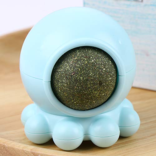 Simulação de brinquedo molar resistente a mordidas Polvo Rotação de 360 ??graus Bola de Catnip Estru