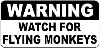 Metal Sign Great Aluminum Tin Sign Warning Watch for Flying Monkeys Retro Vintage Style 8 X 12 Inch