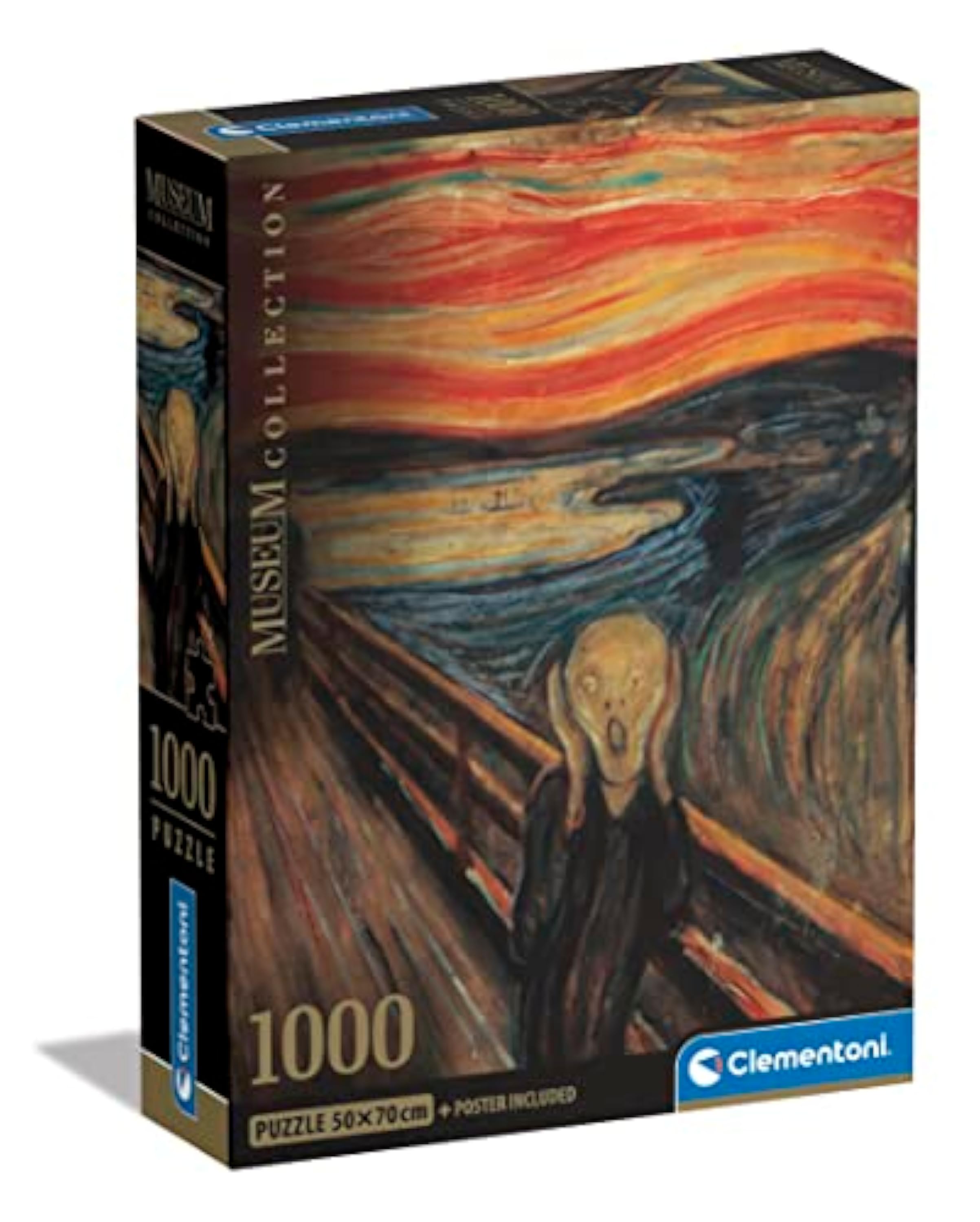 Clementoni - Italia Museum Collection-The Scream-1000 Piezas Adultos, Arte, Puzzle Cuadros, Pinturas Famosas, Made in Italy, Multicolor, 39791