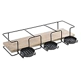 HUBERT Airpot Holder for 3 Thermal Airpot Coffee Dispensers Mango Wood - 21 5/8