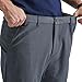 Haggar Mens Premium No Iron Khaki Classic Fit Expandable Waist Flat Front Casual Pants, Charcoal Heather, 34W x 34L US