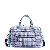 Vera Bradley Bolsa de Viaje de algodón para Mujer, Bolsa de Viaje de algodón para Fin de Semana