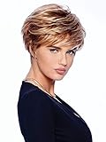 Sparkle Wig Color R25 - Raquel Welch Women's Wigs Short Textured Layers Face Framing Tapered Neck Memory Cap Bundle with Travel Kit, MaxWigs Hair Loss Booklet