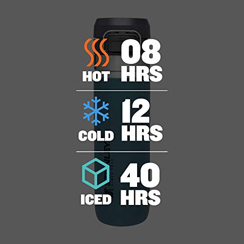 Image of Stanley Quick Flip GO Water Bottle 24 oz | Push Button Lid | Leakproof and Packable for Travel and Sports | Insulated Stainless Steel | BPA-Free | Lagoon