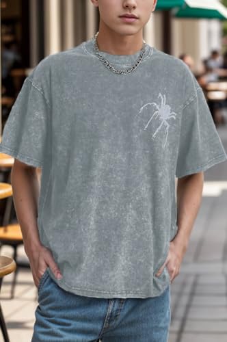 Image of EMMIOL Mens Y2k Baggy Shirts Graphic Tees Oversized Crew Neck Short Sleeve Streetwear Tshirts Summer Tops 2026