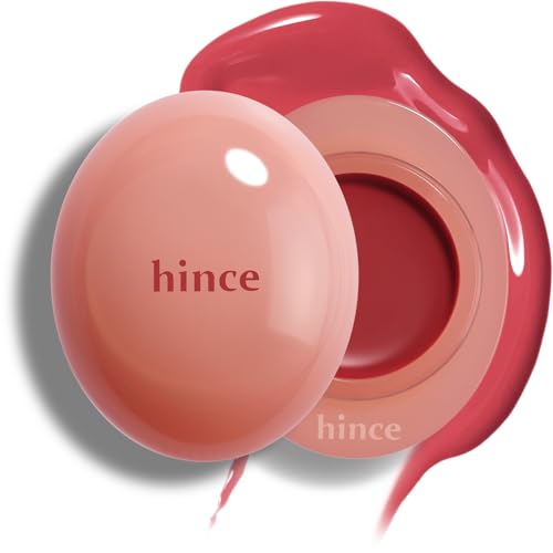 hince Raw Glow Dewy Ball - Tinted Lip Balm, Jelly Gloss Glow, Shine and Hydration, Lip & Blush Multiuse, Vegan, 0.12 oz. (13 colors) (FIG RAIN)