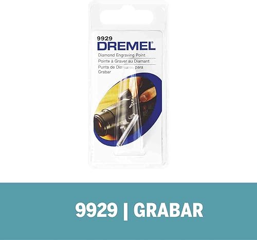 Miniatura 5 de Dremel 9929 - Broca de grabador de herramientas rotativas con punta de diamante perfecta para grabar metal vidrio y madera gris gris