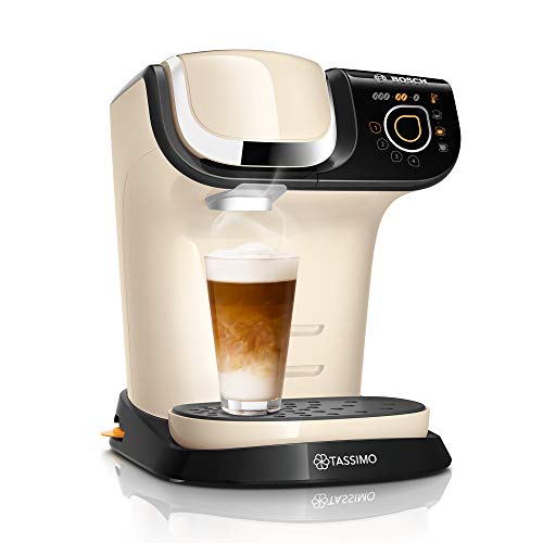 Tassimo My Way 2 Kapselmaschine TAS6507 Kaffeemaschine by Bosch, mit Wasserfilter, über 70 Getränke, Personalisierung, vollautomatisch, einfache Zubereitung, 1.500 Watt, 1,3 Liter, creme