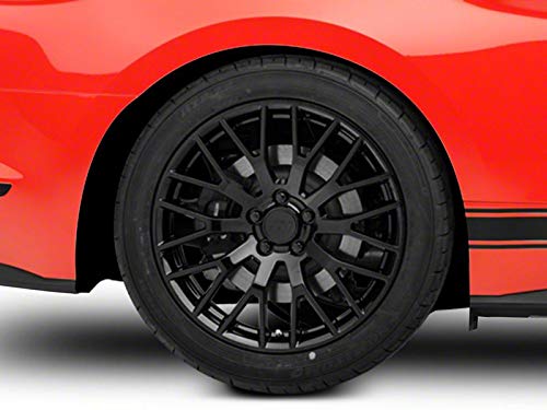 AM Wheels Performance Pack Style Gloss Black Wheel; Rear Only; 19x10; 48mm Offset Compatible for 15-23 Mustang GT, EcoBoost, V6