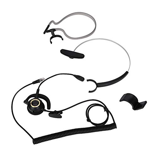FUZHUI H1000 RJ9 Gemstone Head Noise Cancelling Call Center Headset, Durability 7x24 Headphone, Clear Voice Communication, Compatible with Most Call Center Digital Telephones, (Without Adapter)
