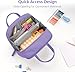 Sooez Large Pencil Case Pouch, Extra Big Pencil Bag with 5 Compartments, Pen Bag Wide Opening, Soft Corduroy Pencil Pouch Organizer with Zipper, Cute Aesthetic School Supplies for Teen Girls-Purple