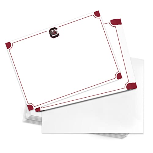 Image of Desert Cactus University of South Carolina 10 Pack Notecards Stationery Cardstock Gamecocks USC Cocky Includes Envelopes Memo Party Thank You (Notecard 4a)