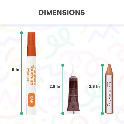 Katzco Kit de reparo total de móveis – Conjunto de 34 – Enchimento de madeira para reparo de resina,