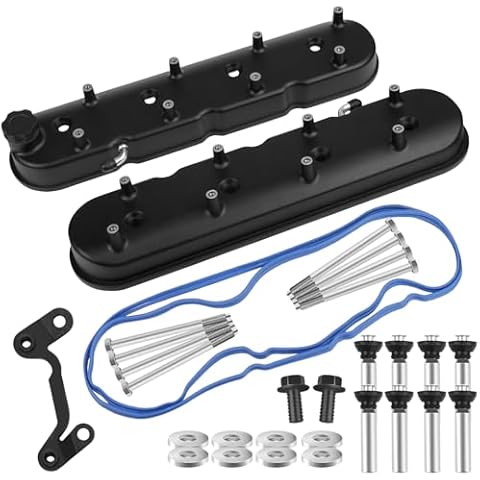 Htostar Racing Tall For LS LS1 LS2 LS3 LS6 LS7 Cast Aluminum Valve Covers w/Coil Mounts (Black) Cover
