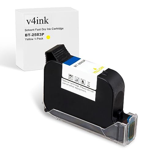 Cartouche encre jaune Bentsai V4ink BT-2583P pour le marquage des emballages en atelier