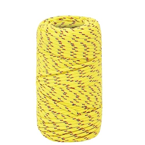Kordel Handlaufseil Schnur Textilseil,Bootsseil Gelb 2 mm 100 m Polypropylen,Schnur Für Outdoor,Garten,Zuhause Dekoration