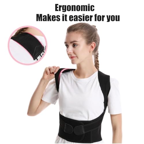 Image of ZEDAN Neoprene Posture Corrector Belt for Men & Women | Adjustable Shoulder & Back Support Strap | Clavicle Support Brace | Helps Encourage Upright Posture | Lightweight Upper Back Support | Universal Size Belt
