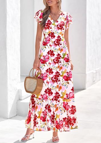 Image of PRETTYGARDEN Womens Summer Boho Floral Maxi Dress
