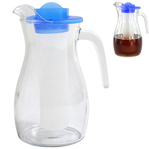 Brocca caraffa da Tavolo Venezia in Vetro 1,5 Lt. con Manico e Tappo