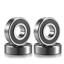 6202RS Bearings 15mm ID, 35mm OD, 11mm Thick 6202-2RS C3 High Speed Deep Groove Sealed Beairngs for Motors, Electric Tools, Garden Machinery, etc. 4 Pack