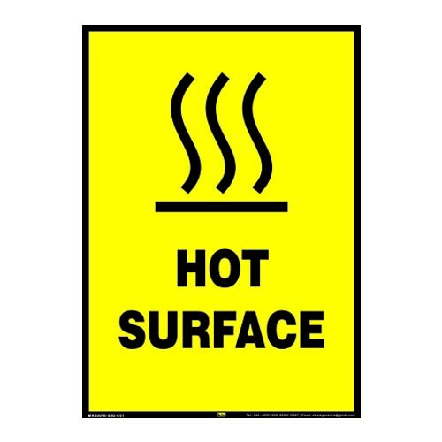 Mr. Safe - Hot Surface Sign Eco Vinyl Sticker A5 (5.8 inch X 8.2 inch) (B07CDD6YTF) Amazon Price History, Amazon Price Tracker