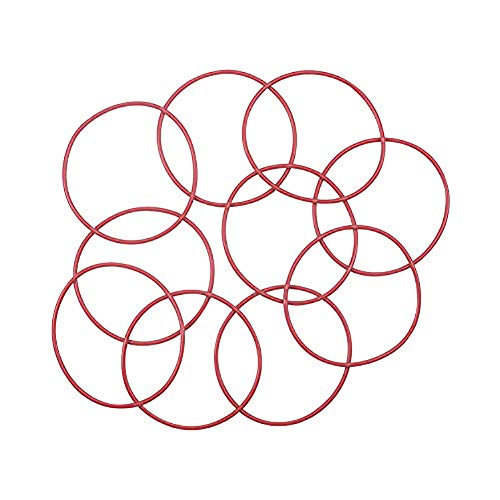Othmro シリコーンOリング シールOリング 2mm幅 60mm外径 10個入り 赤 Oリング シリコーンゴムOリング O型リング シールガスケット シリコーンOリング ゴムガスケット ラバー パッキン 耐熱 耐油 防水 車 エアコン 各種機器のガスケット 機械修理 完全密封