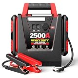 MyAnts Avviatore di Emergenza per Auto 2500A con Compressore 150 PSI, Avviatore Batteria Auto e Moto 12V (Motori Benzina/Diesel fino a 8.0L), Starter Auto Portatile, Jump Starter 20000mAh, LED 500LM