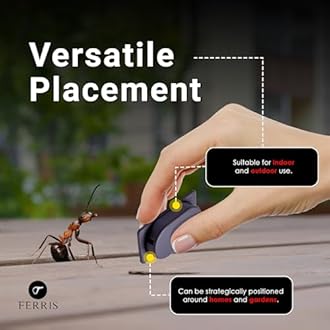 FERRIS | 4pk Ant Killer Bait Station Destroys Ants and their Nests | Ant Traps used Indoors, Kills Ant Colonies Use at Home & Garden | Strongest Control System - Clean and Easy to Use, Creates No Mess