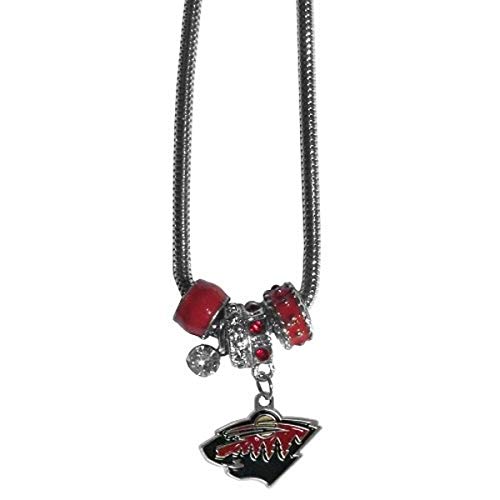 Siskiyou Sports NHL Minnesota Wild Euro Bead NecklaceWomens, One Size, Team Colors