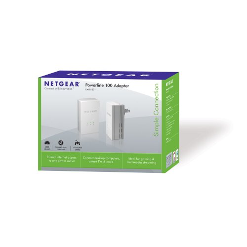 Netgear Powerline (Xavb1201) 200Mbps Starter Kit - Powerline 100 #TOP1