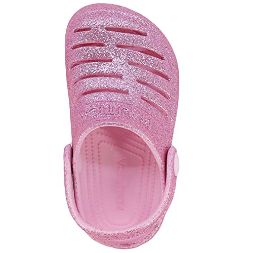 Nautica Kids Children's Clogs, Shoes, & Slip-Ons - Casual, Garden, Beach, Indoor - Lightweight & Comfortable-River Edge Toddler-Light Pink Glitter-9 #TOP3
