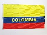 Enganches : Ojales metálicos AZ FLAG Bandera de Colombia 150x90cm en Raso - Bandera Colombiana 90 x 150 cm