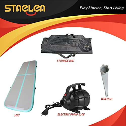 Staelea Inflatable Air Gymnastics Mat 10 Ft Training Tumbling Mat，The 4-Inch Thick Inflatable Yoga Mat For The Home,For Family/Training/Cheerleading/Yoga/Water Sports #TOP2
