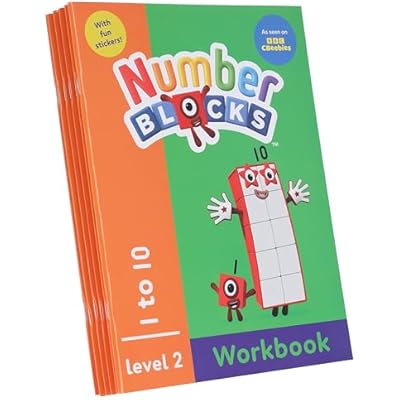 Numberblocks and Alphablocks Orange Level 2 Workbook Collection for Ages 3-5 &ndash; 6 Educational Maths and Phonics Activity Books with Fun Stickers ... Orange Level Workbook Set