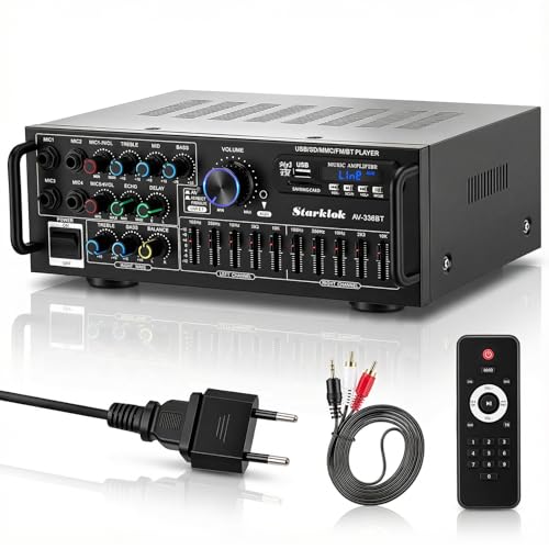 Amplificateur HiFi Stéréo Bluetooth 600W Ampli Bluetooth avec Télécommande