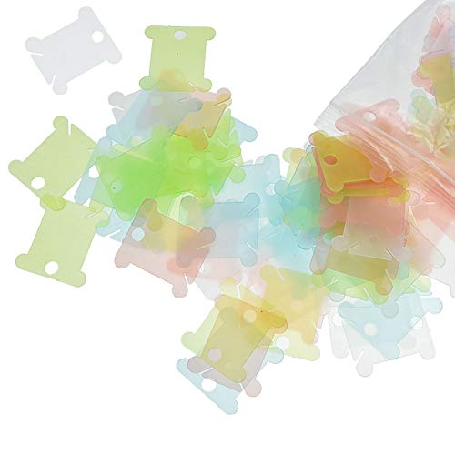 120 Pieces Plastic Sewing Thread Winding Plate Board Assorted Color Thread String Winder Cross Stitch Embroidery Thread Bobbins Organizer Sewing Embroidery Tool - Thumbnail 2