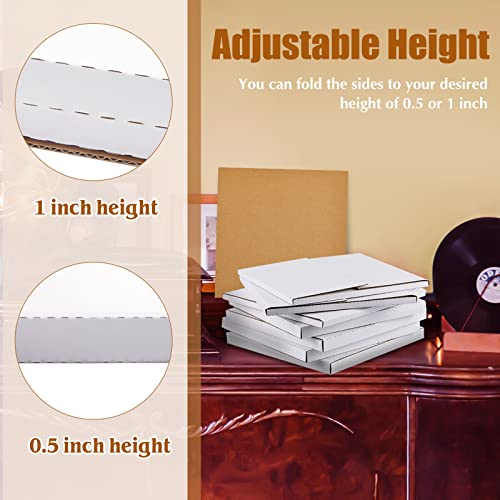 71 Pcs Vinyl Record Mailers Lp Shipping Boxes Set Include 20 Pcs 12.5" X 12.5" X 1" Cardboard Shipping Boxes 50 Kraft Brown Lp Record Pads 1 Roll Fragile Stickers For Small Business Shipping Records #TOP4