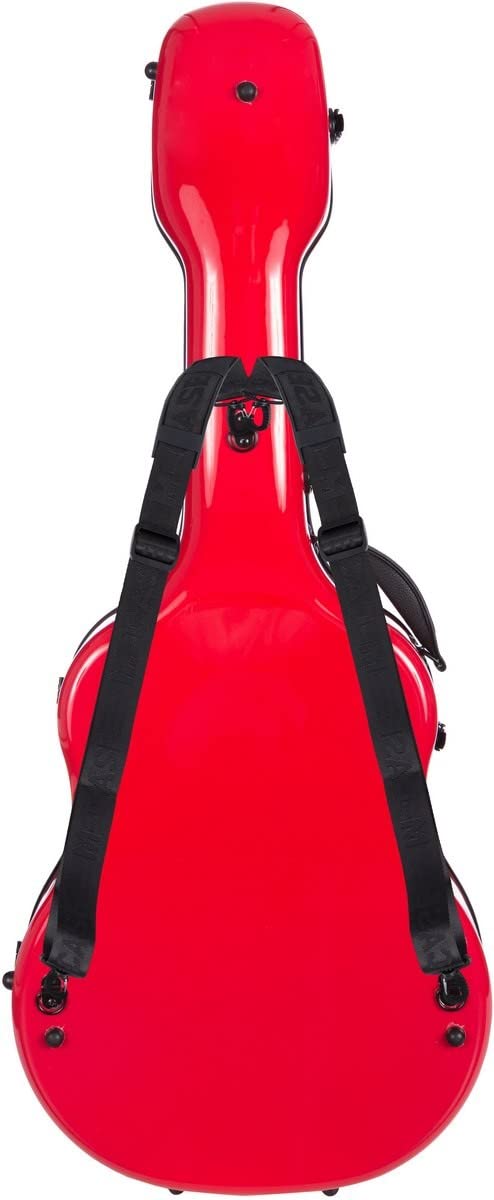 M-Case Façonné Etui pour Guitare Classique 39” - 4/4 Fiberglass Ultra Light Rouge